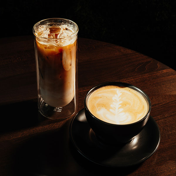 specialty latte at tempest coffee